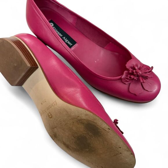 Vintage Etienne Aigner Italian Hot Pink leather Courts - 7.5 - Picture 4 of 4